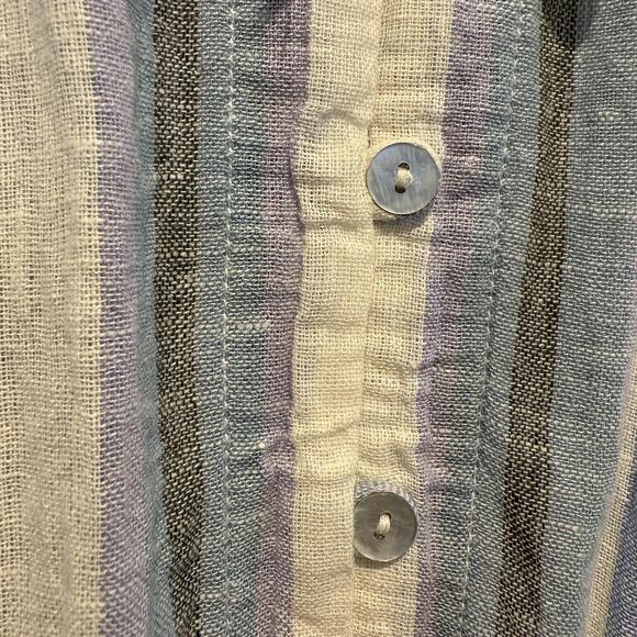 Rails Dress Womens XL Blue Purple Catania Stripe Crystal Smocked Ruffle Boho - Picture 7 of 16